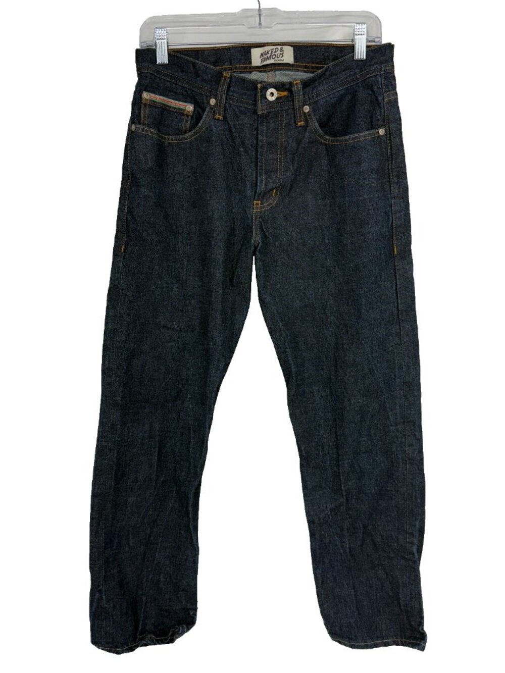 Naked & Famous Denim Men 30 Jean Weird Guy Taper Leg Dia De Los Muertos Selvedge